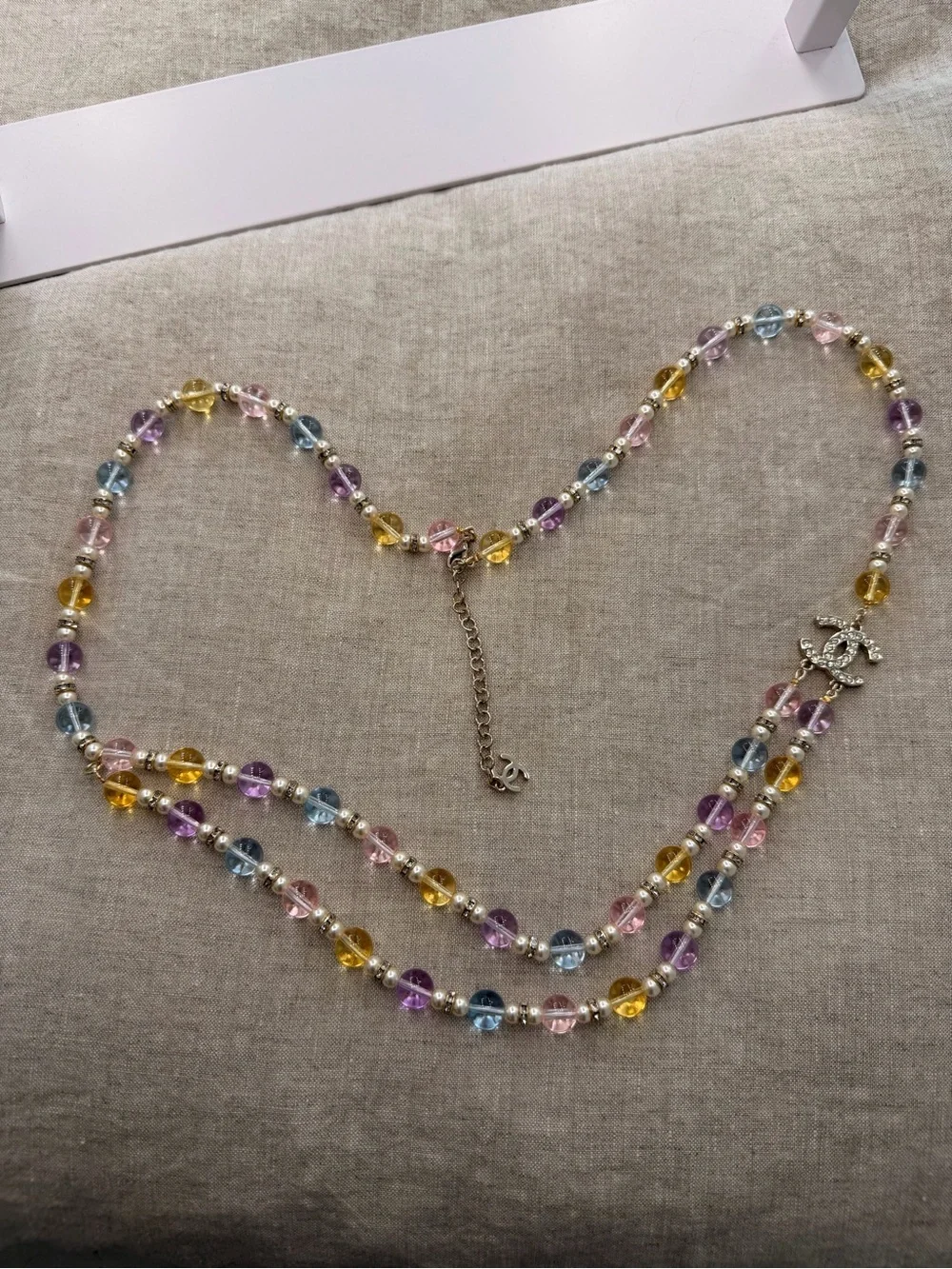 CHANEL | Accessories | Chanel Pastel Multibead Double Strand  display picture 2